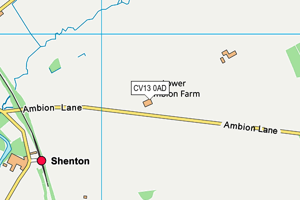 CV13 0AD map - OS VectorMap District (Ordnance Survey)