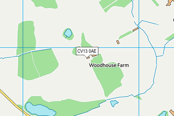 CV13 0AE map - OS VectorMap District (Ordnance Survey)