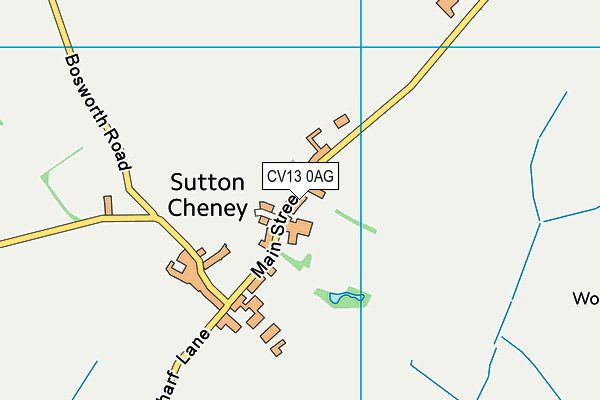 CV13 0AG map - OS VectorMap District (Ordnance Survey)