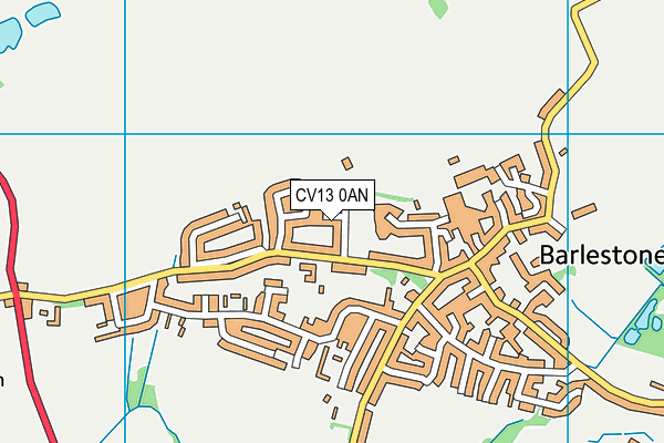 CV13 0AN map - OS VectorMap District (Ordnance Survey)