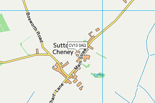 CV13 0AQ map - OS VectorMap District (Ordnance Survey)