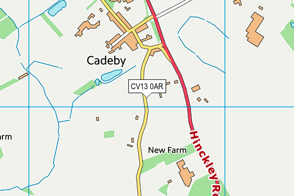 CV13 0AR map - OS VectorMap District (Ordnance Survey)