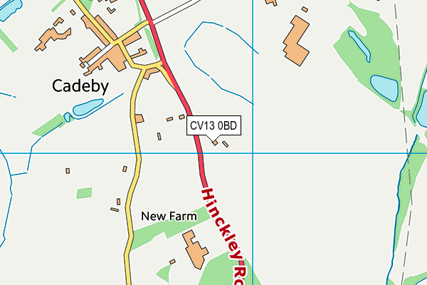 CV13 0BD map - OS VectorMap District (Ordnance Survey)