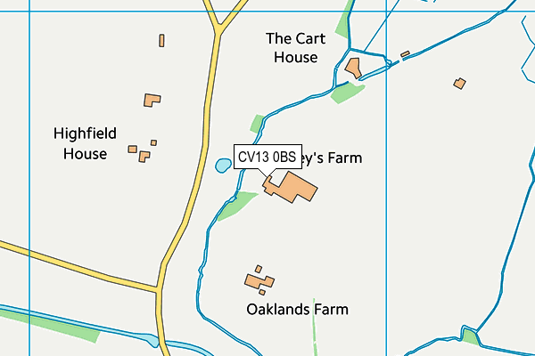 CV13 0BS map - OS VectorMap District (Ordnance Survey)