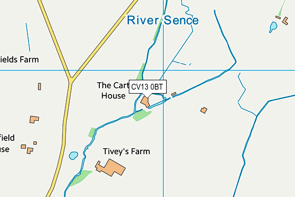 CV13 0BT map - OS VectorMap District (Ordnance Survey)