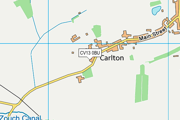 CV13 0BU map - OS VectorMap District (Ordnance Survey)