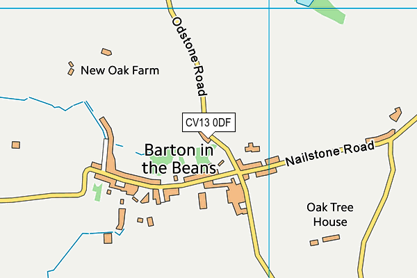 CV13 0DF map - OS VectorMap District (Ordnance Survey)