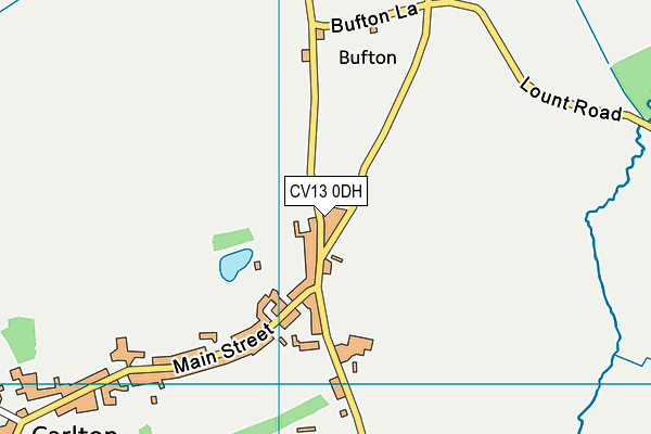 CV13 0DH map - OS VectorMap District (Ordnance Survey)