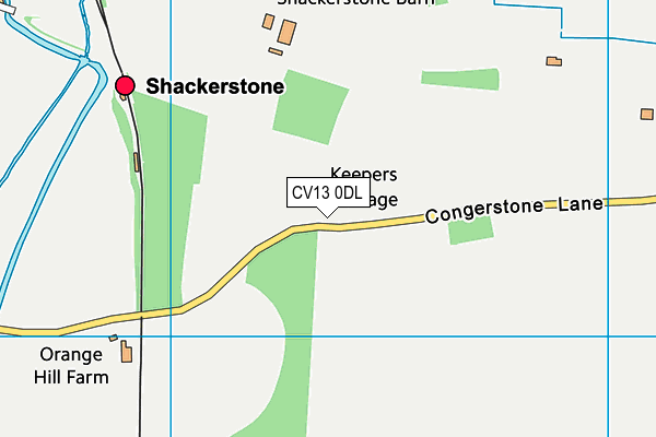 CV13 0DL map - OS VectorMap District (Ordnance Survey)