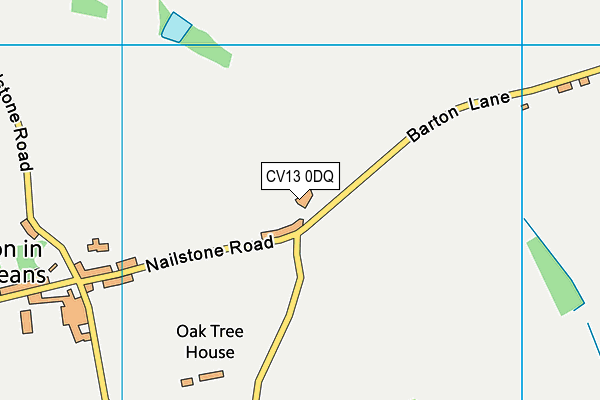 CV13 0DQ map - OS VectorMap District (Ordnance Survey)