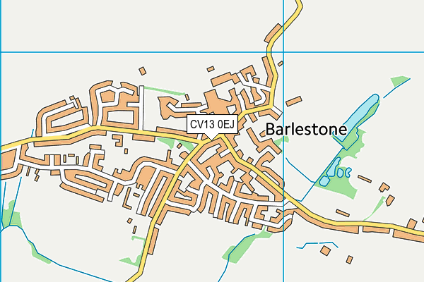 CV13 0EJ map - OS VectorMap District (Ordnance Survey)