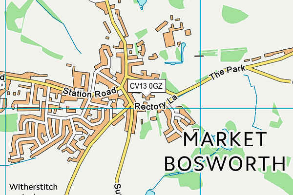 CV13 0GZ map - OS VectorMap District (Ordnance Survey)