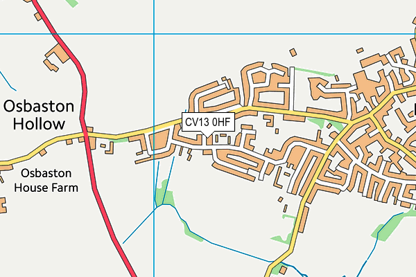 CV13 0HF map - OS VectorMap District (Ordnance Survey)