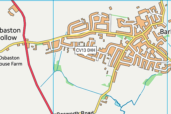 CV13 0HH map - OS VectorMap District (Ordnance Survey)