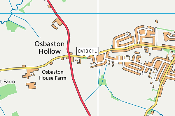 CV13 0HL map - OS VectorMap District (Ordnance Survey)