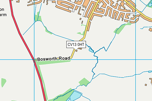 CV13 0HT map - OS VectorMap District (Ordnance Survey)