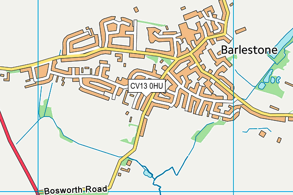 Bosworth Road Recreation Ground map (CV13 0HU) - OS VectorMap District (Ordnance Survey)