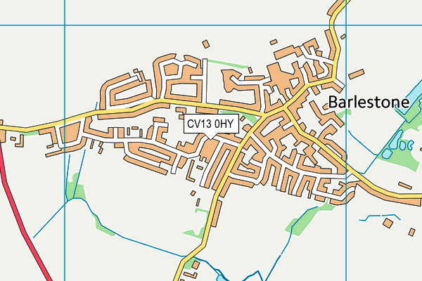 CV13 0HY map - OS VectorMap District (Ordnance Survey)