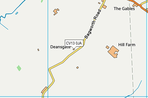 CV13 0JA map - OS VectorMap District (Ordnance Survey)