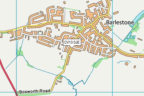 Barlestone Community Centre map (CV13 0JE) - OS VectorMap District (Ordnance Survey)