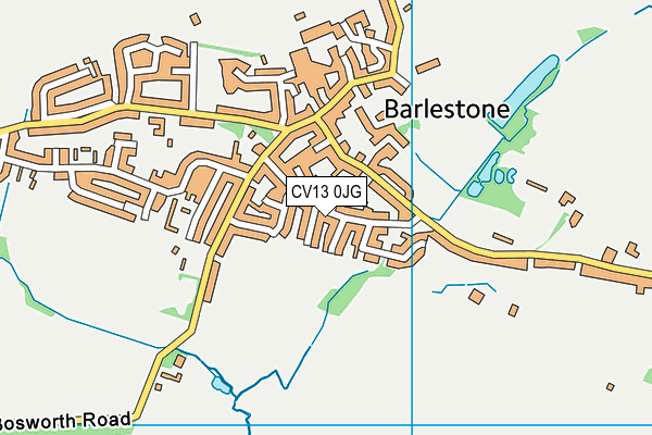 CV13 0JG map - OS VectorMap District (Ordnance Survey)