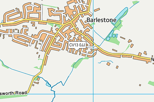 CV13 0JJ map - OS VectorMap District (Ordnance Survey)