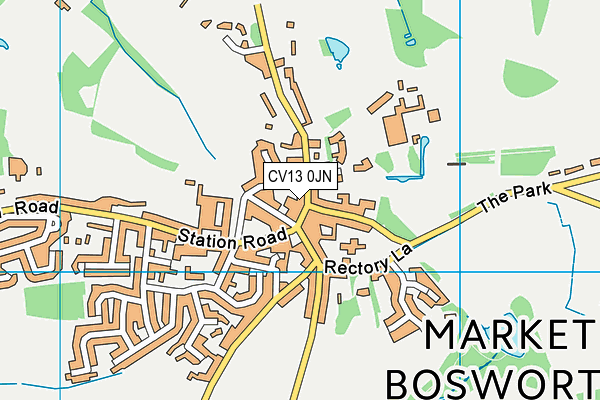 Map of WATERSIDE PROPERTIES (MARKET BOSWORTH) LTD at district scale