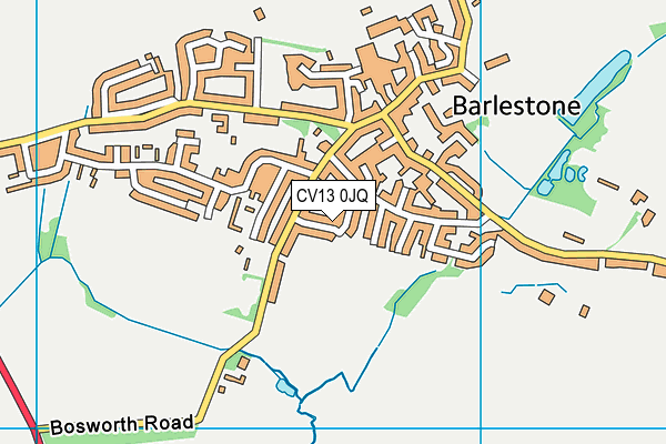 CV13 0JQ map - OS VectorMap District (Ordnance Survey)