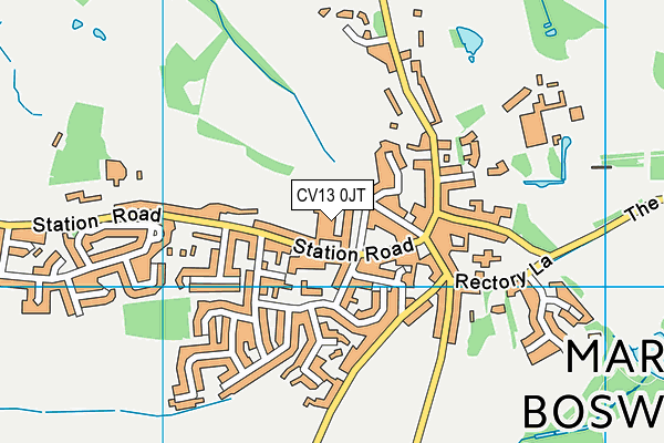 The Market Bosworth High School map (CV13 0JT) - OS VectorMap District (Ordnance Survey)