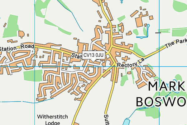 CV13 0JU map - OS VectorMap District (Ordnance Survey)