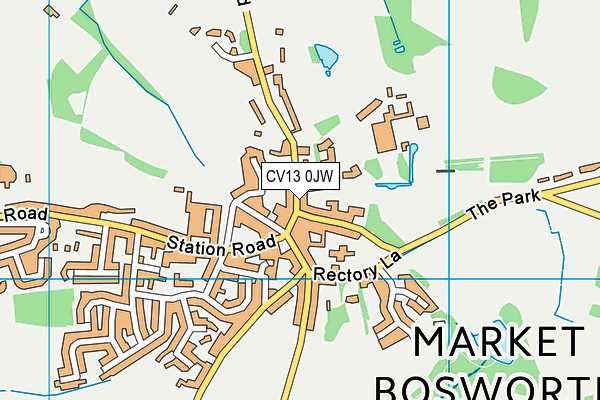 CV13 0JW map - OS VectorMap District (Ordnance Survey)