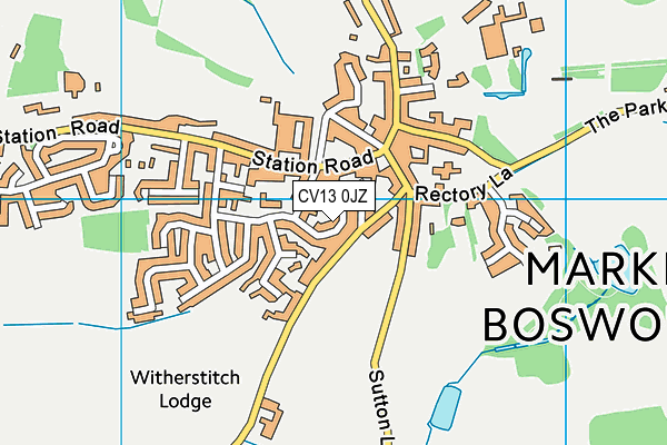 CV13 0JZ map - OS VectorMap District (Ordnance Survey)