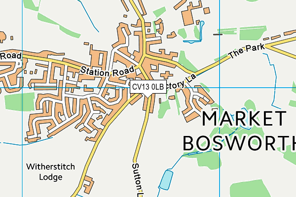 CV13 0LB map - OS VectorMap District (Ordnance Survey)