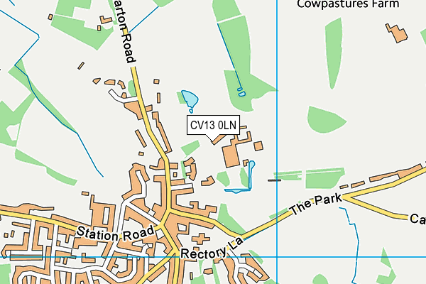 CV13 0LN map - OS VectorMap District (Ordnance Survey)