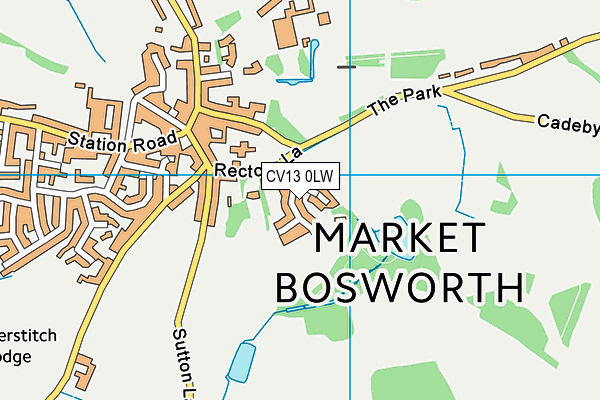 CV13 0LW map - OS VectorMap District (Ordnance Survey)