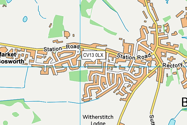 CV13 0LX map - OS VectorMap District (Ordnance Survey)