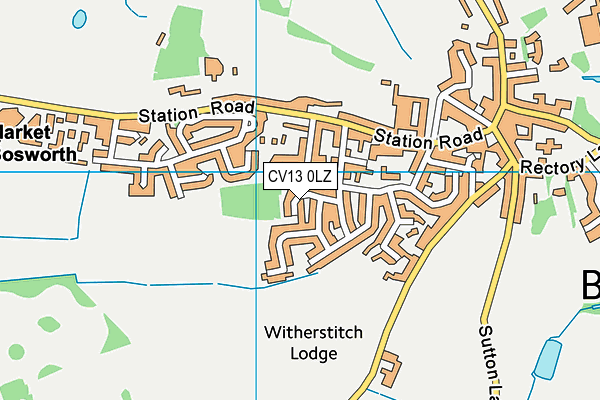 CV13 0LZ map - OS VectorMap District (Ordnance Survey)