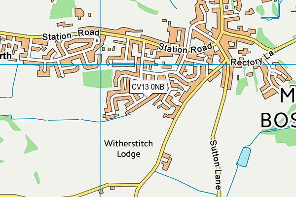 CV13 0NB map - OS VectorMap District (Ordnance Survey)