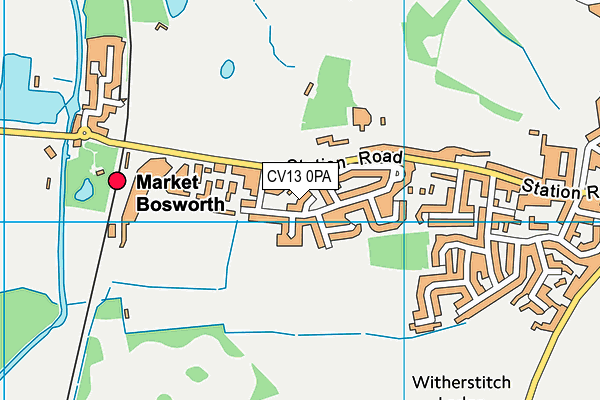 CV13 0PA map - OS VectorMap District (Ordnance Survey)