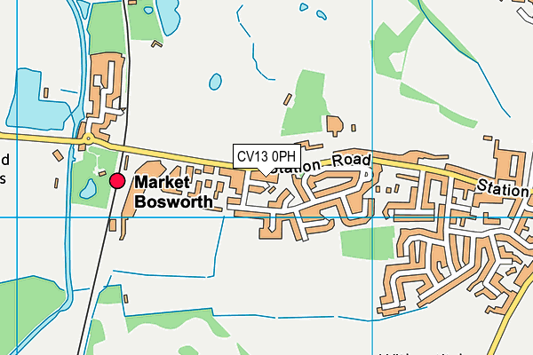 CV13 0PH map - OS VectorMap District (Ordnance Survey)