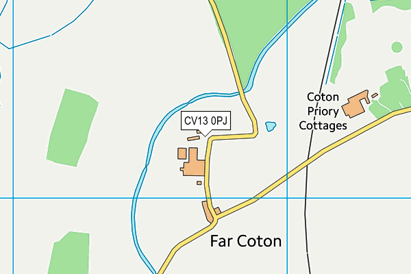 CV13 0PJ map - OS VectorMap District (Ordnance Survey)