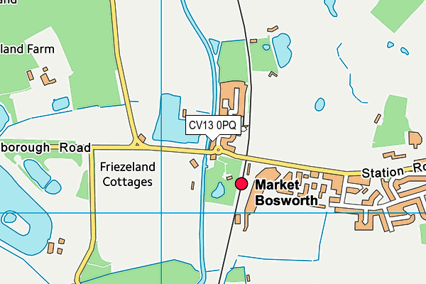 CV13 0PQ map - OS VectorMap District (Ordnance Survey)