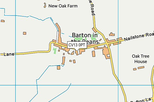 CV13 0PT map - OS VectorMap District (Ordnance Survey)