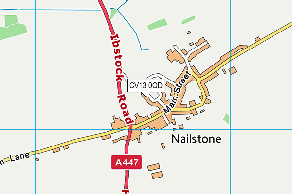 CV13 0QD map - OS VectorMap District (Ordnance Survey)