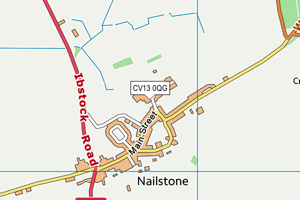 CV13 0QG map - OS VectorMap District (Ordnance Survey)