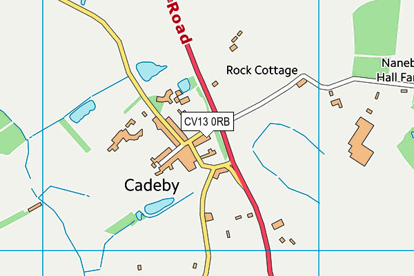 CV13 0RB map - OS VectorMap District (Ordnance Survey)