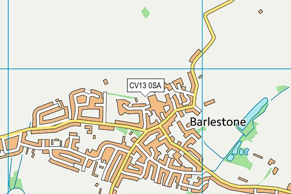 CV13 0SA map - OS VectorMap District (Ordnance Survey)