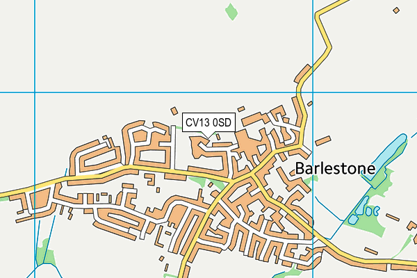 CV13 0SD map - OS VectorMap District (Ordnance Survey)