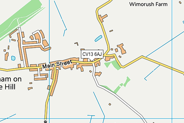 Higham-on-the-Hill Church of England Primary School map (CV13 6AJ) - OS VectorMap District (Ordnance Survey)