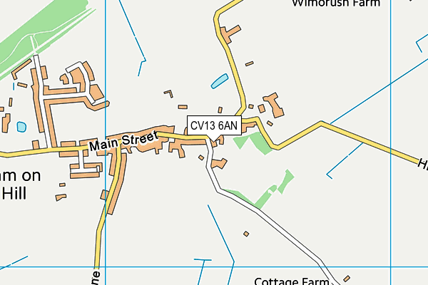 CV13 6AN map - OS VectorMap District (Ordnance Survey)